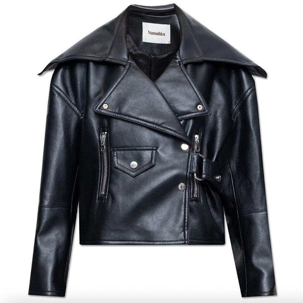 NWT Nanushka Ado Regenerated Leather Jacket